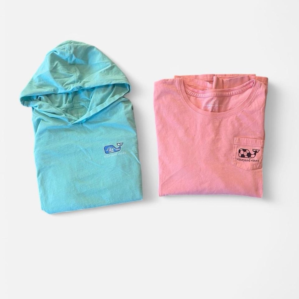Pink and blue Vineyard Vines long sleeve tee shirts | pink is a sm, blue is a lg